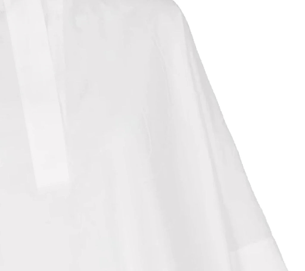 Women's Elegant V-Neck Puff Sleeve Blouse Lightweight Summer White Shirt Casual Office Tunic Top