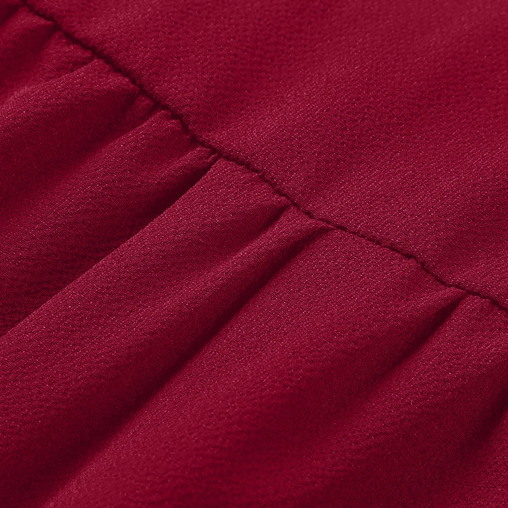 Womens V Neck Short Sleeve Loose Fit Dress Solid Color