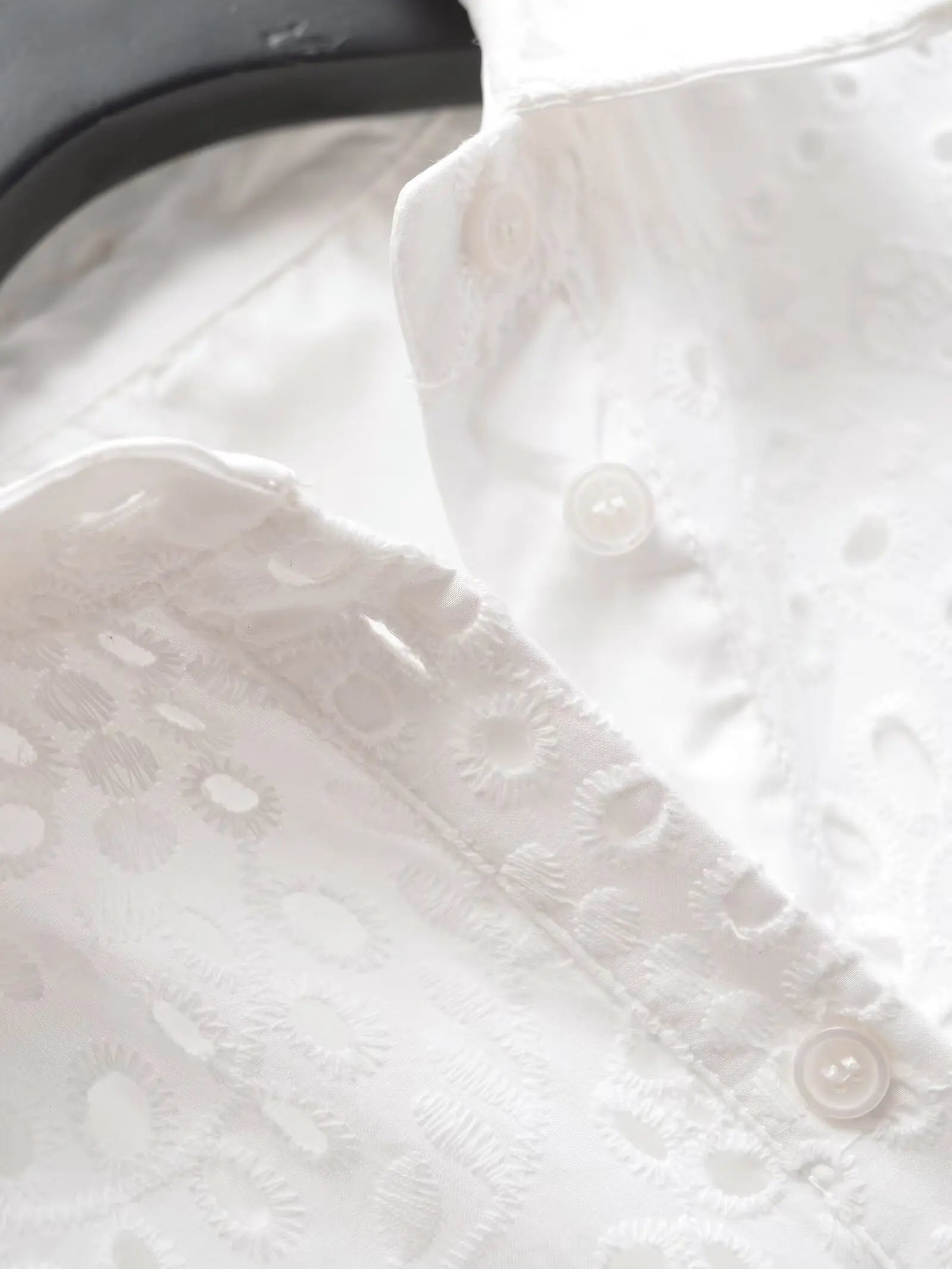 Elegant Eyelet Midi Dress With Belt Tie Short Sleeve