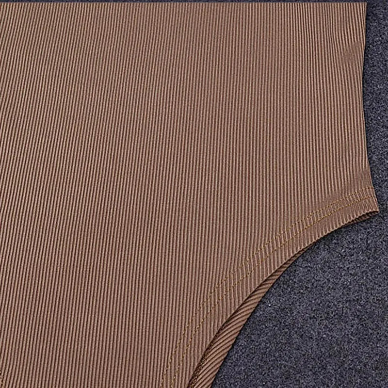 Sleeveless Knit Bodysuit Sexy Off Shoulder Halter Neck Bodycon Top Casual Streetwear Clubwear for Women