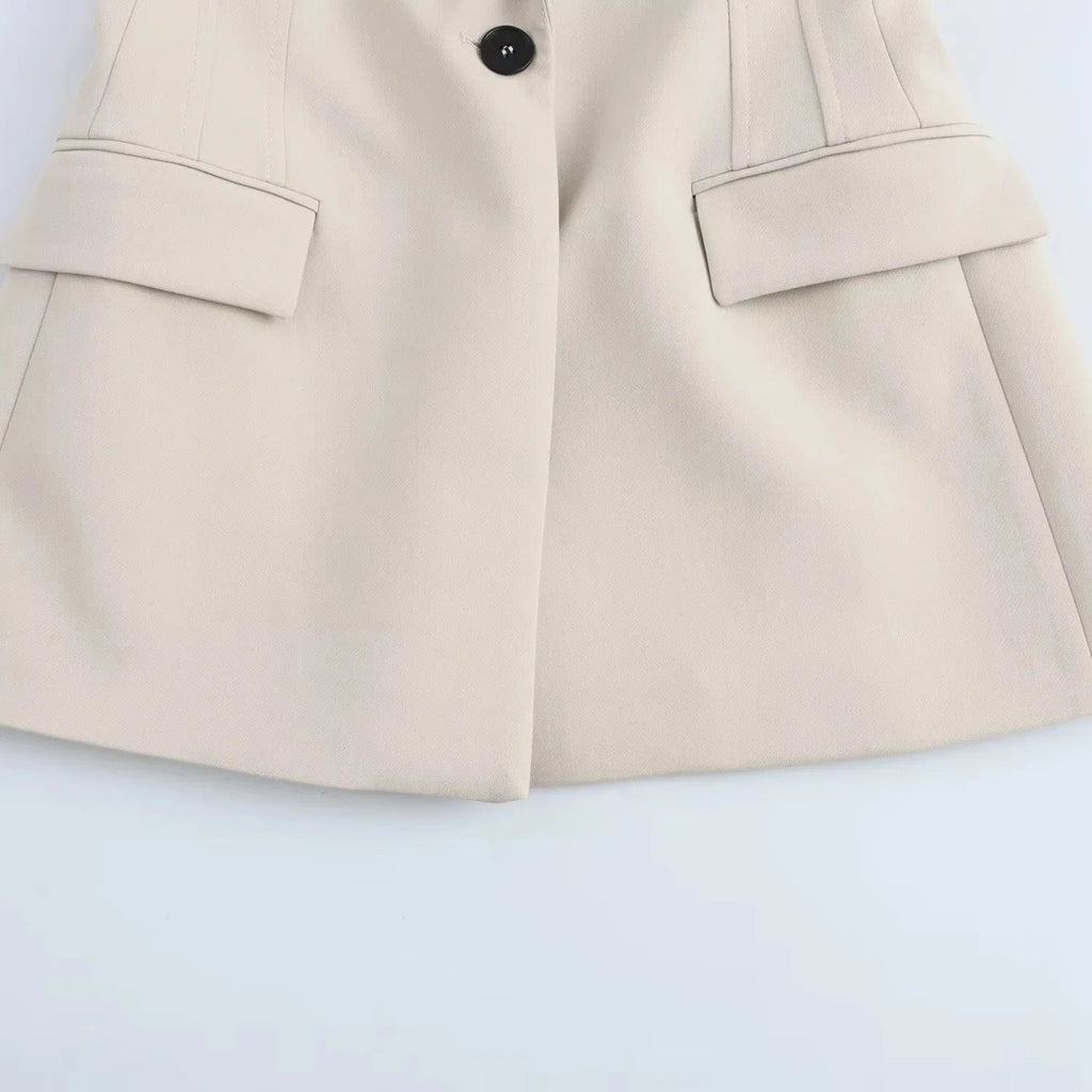 Elegant Women Blazer And Pants Suit For Office Wear