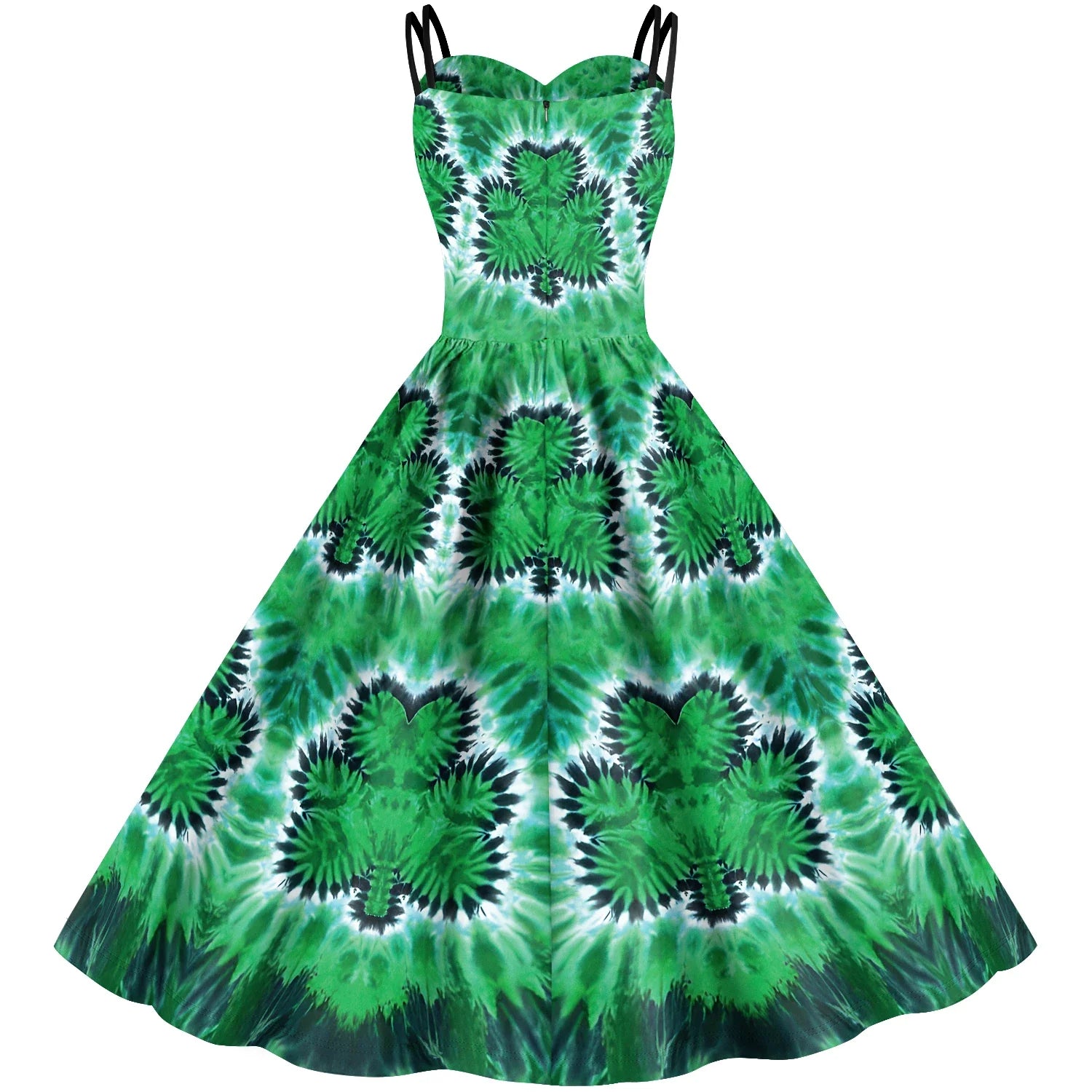 St Patrick's Day Shamrock Tie Dye Wrap Dress For Women