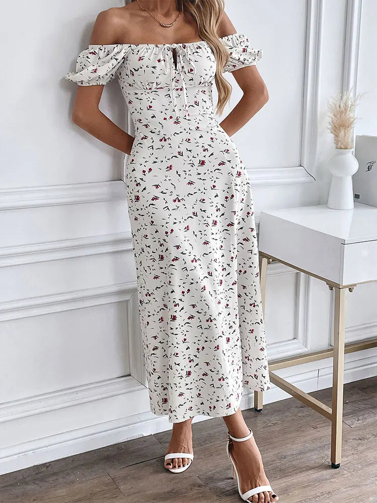 Womens Summer Dress Hollow Out Split Casual Club Wear