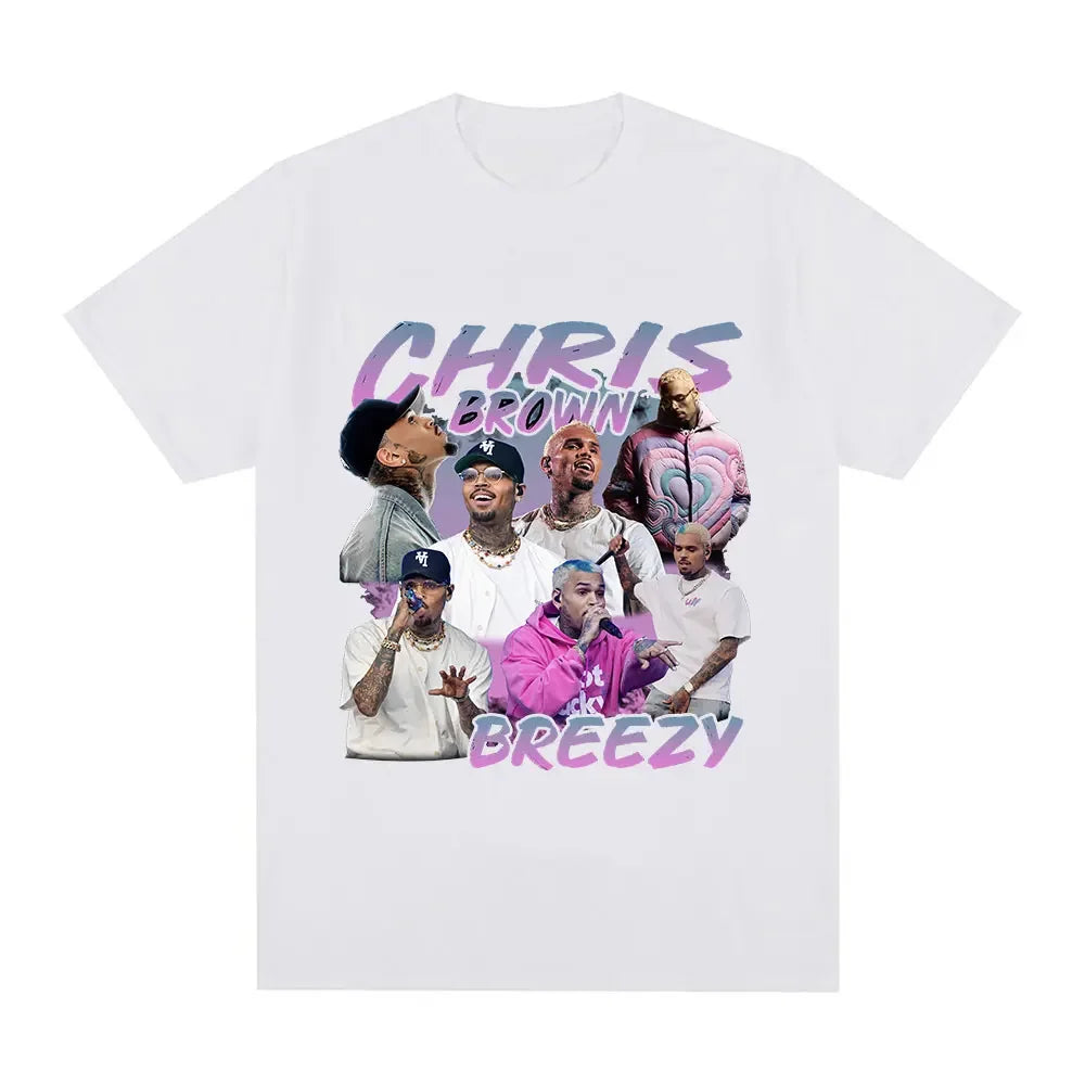 Breezy Pattern T-Shirt for Women Casual Short Sleeved Street Wear