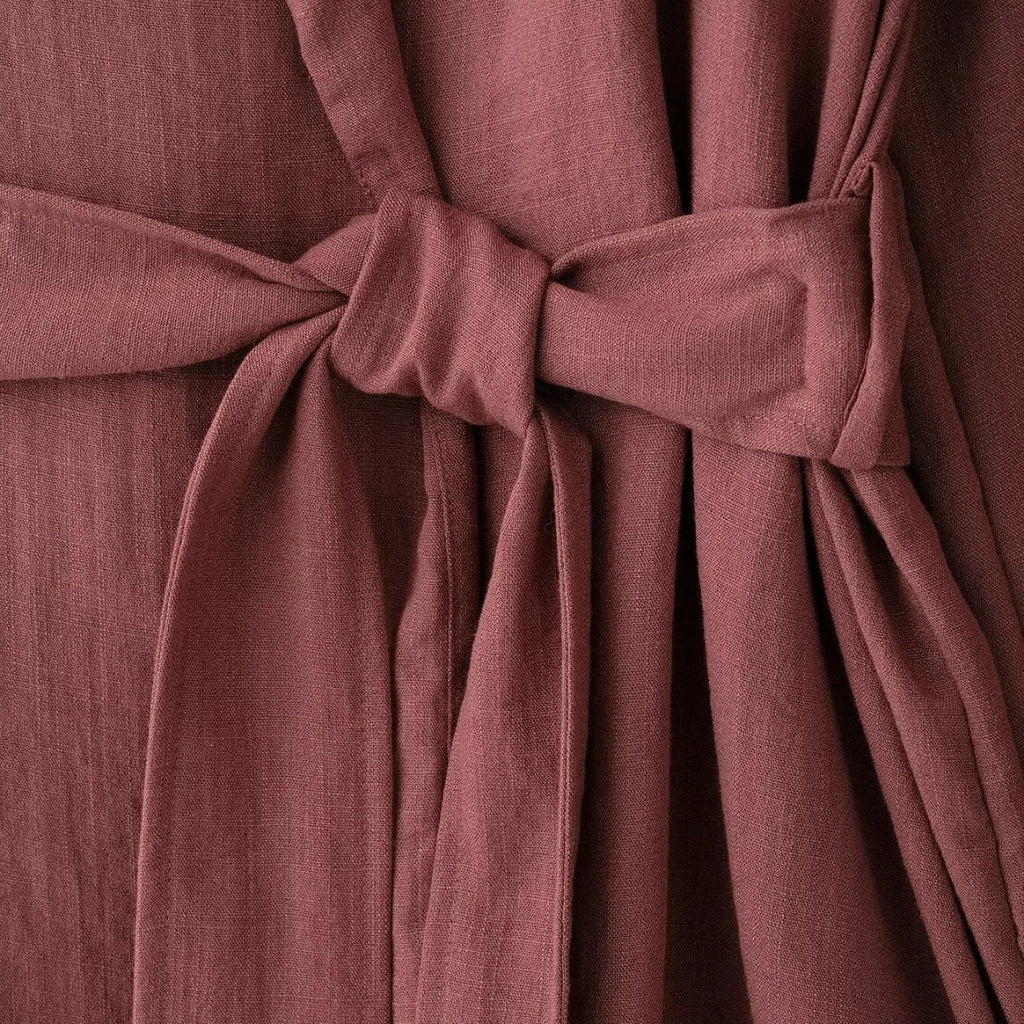 Women's V-Neck Long-Sleeve Side Tie Kimono Top and Elastic Waist Trousers Casual Chic Suit