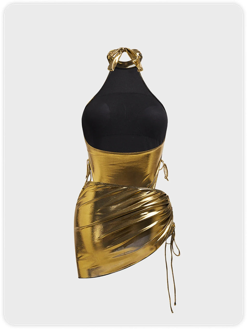 Sexy Wrap Jumpsuit With Hip Skirt Set For Evening Wear