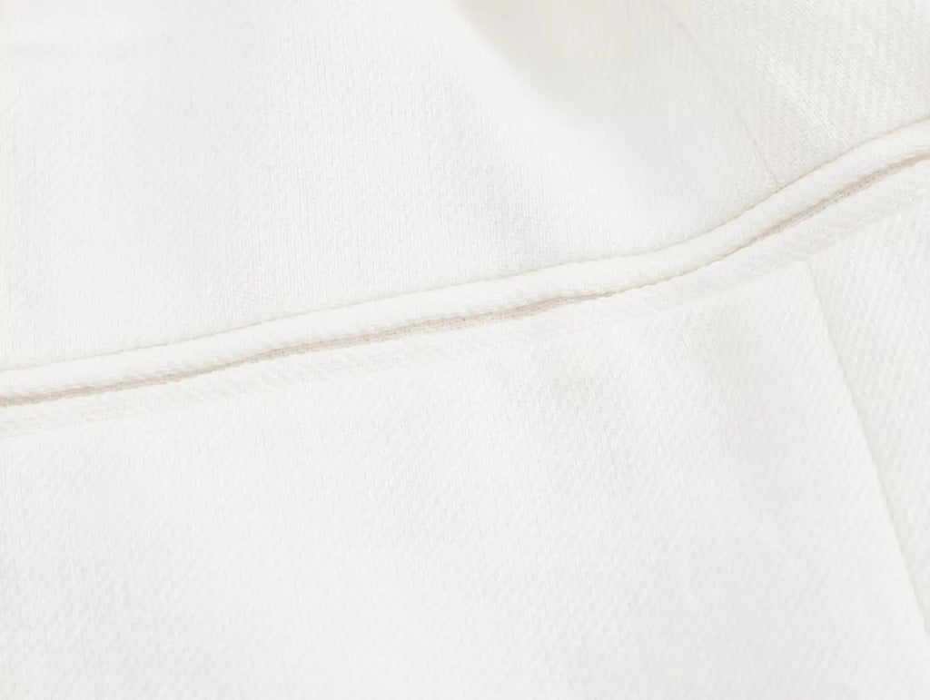 Women's Casual Chic Blended Suit Jacket and Straight Trousers Set for Spring and Summer