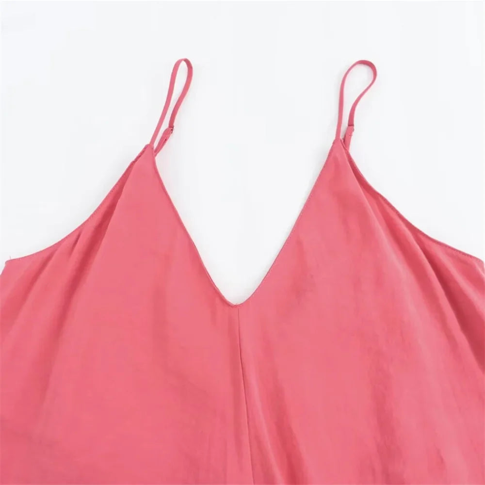 Casual V Neck Flowing Flute Dress For Women With Wide Skirt