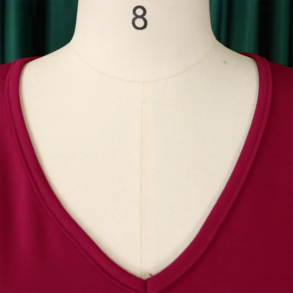 Elegant Womens Belted Round Neck Ruffle Sleeve Midi Dress