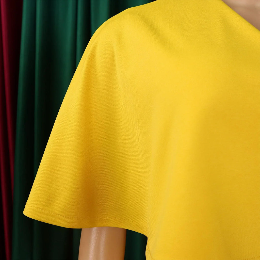 Women's Office Dress V Neck Solid Midi Formal Workwear