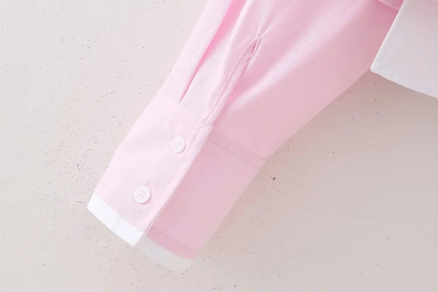 Elegant Patchwork Blouse for Women Long Sleeve Single Breasted Lapel Shirt Chic Short Top