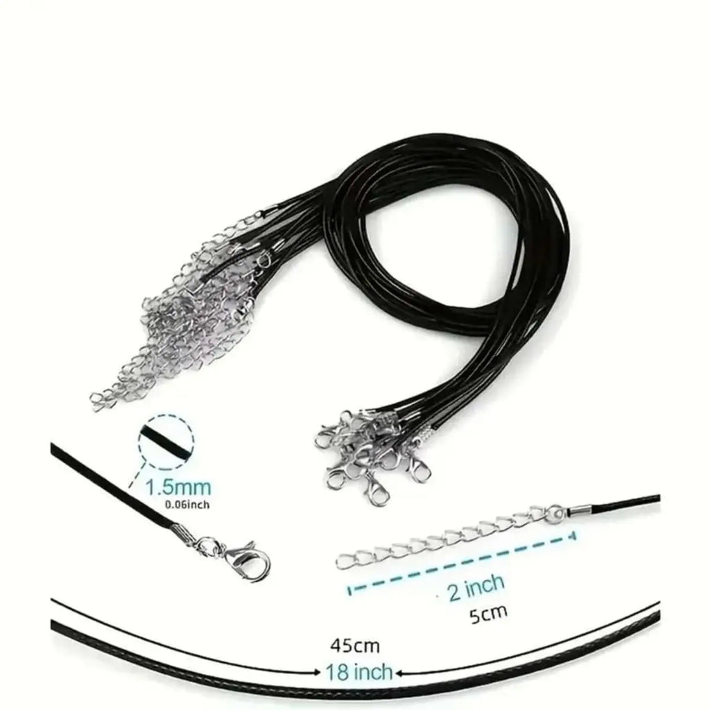 40PCS Hexagonal Chakra Crystal Pendant Necklace Set with Pointed Quartz Stones and Leather Chain Storage Bag