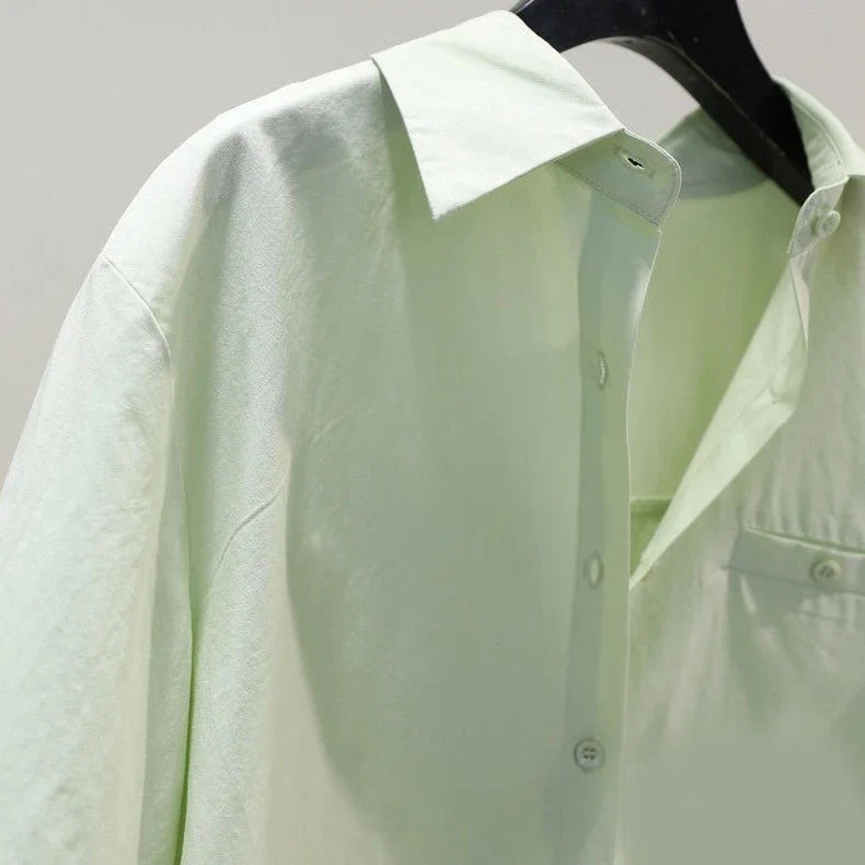 Chic White Back Split Blouse for Women Casual Short Sleeve Preppy Basic Office Shirt