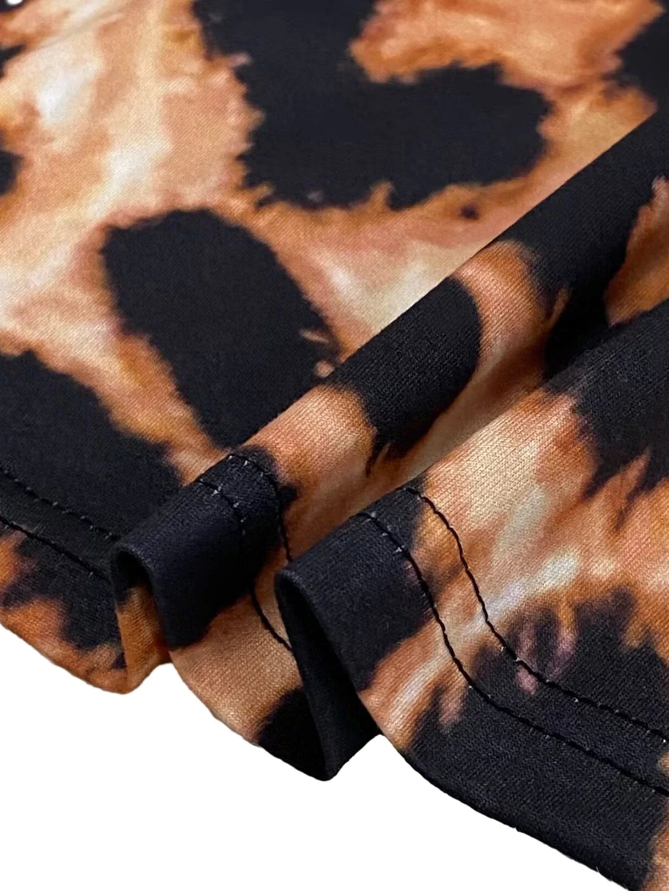 Leopard Print U Neck Dress For Women Sexy Slim Fit Style