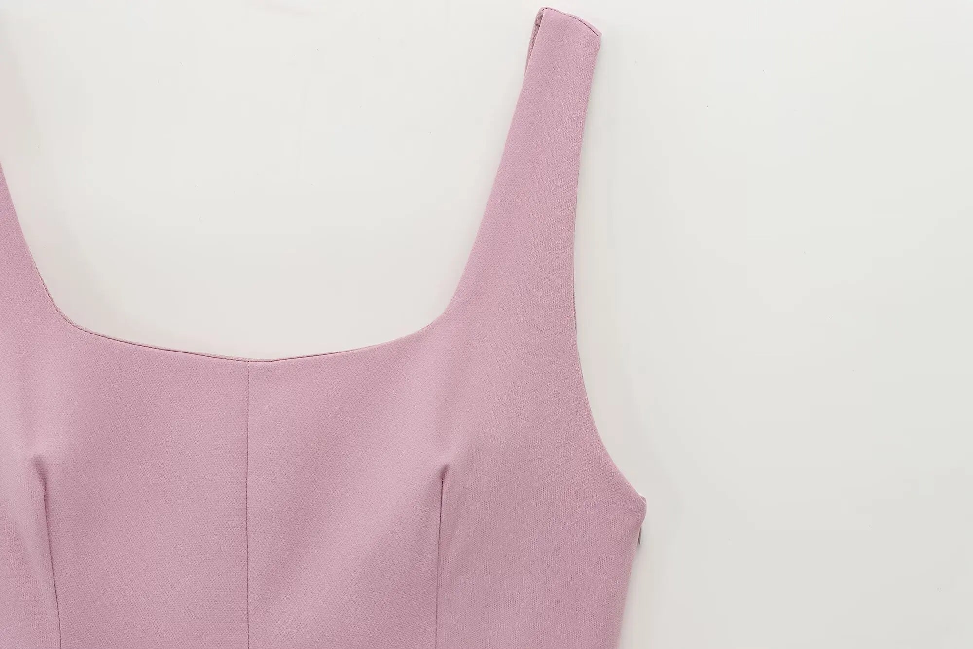 Sleeveless Pleated Mini Dress With Square Collar Chic