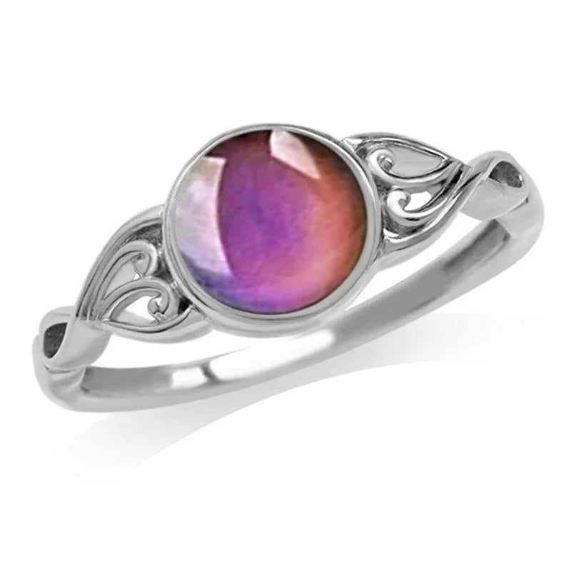 Moonstone Color Changing Mood Ring for Fashion Jewelry Gift