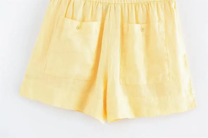 Chic Summer Women's Two-Piece Set Casual Straight Shirt and Shorts Matching Outfit for Street and Leisure Wear