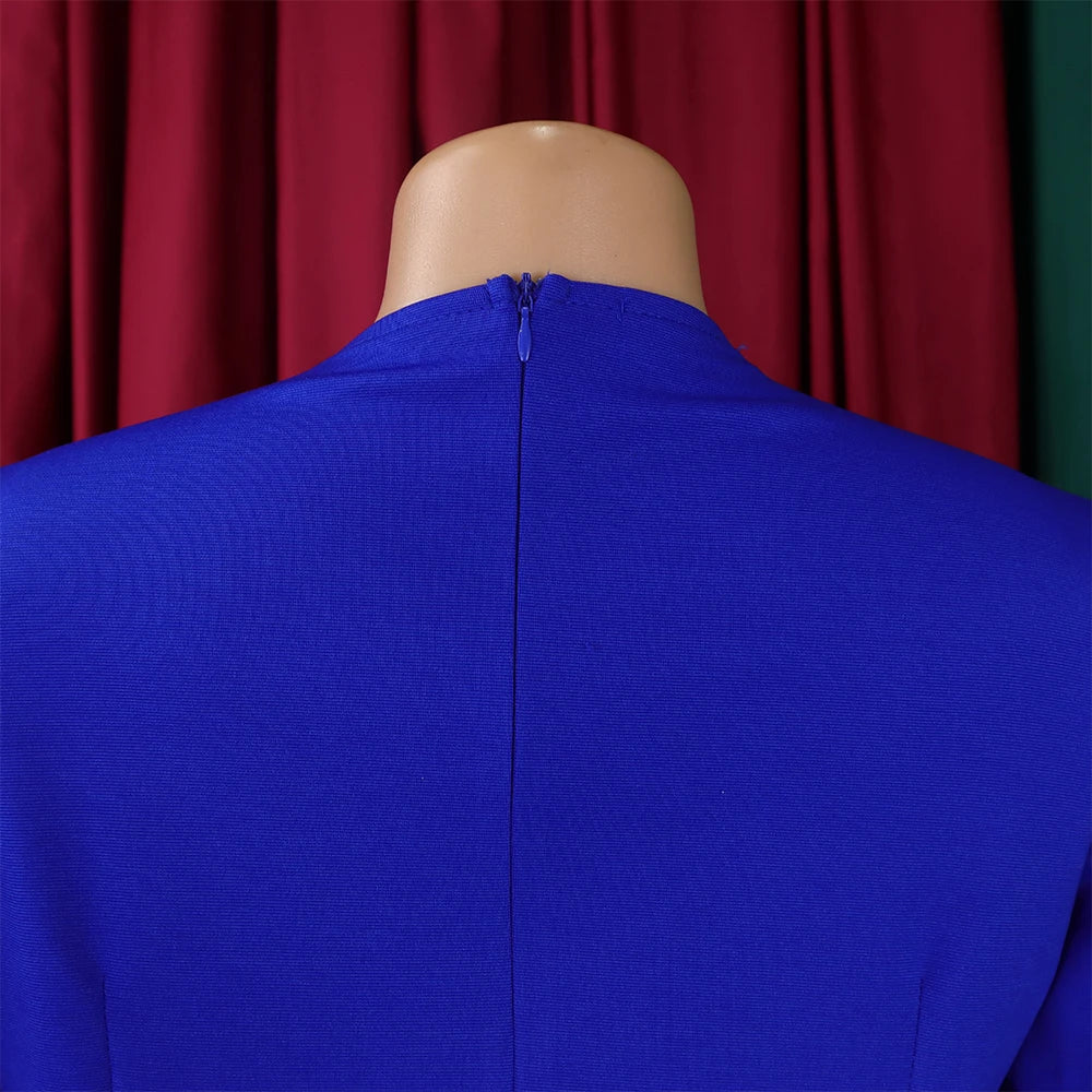 Office Dress For Women Professional O Neck Striped Sheath