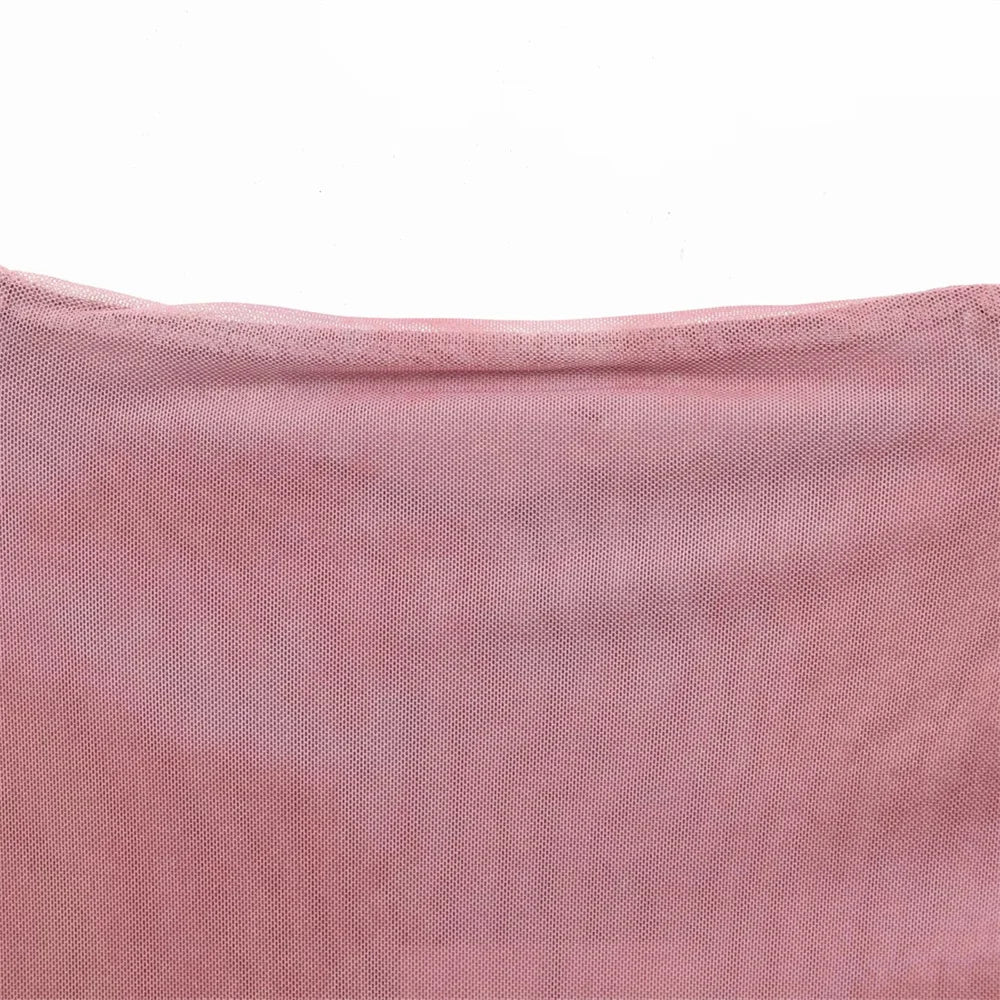 Pleated Silk Mesh Dress With Round Neck For Spring Summer