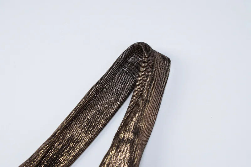 Glitter Halter Maxi Dress Backless V Neck Evening Party