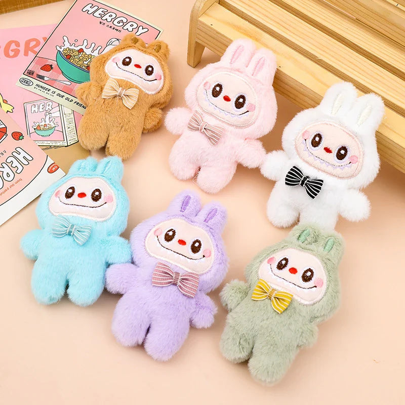Kawaii Cartoon Labubu Plush Keychain Doll Cute Anime Pendant for Girls Birthday Gifts and Backpack Accessories