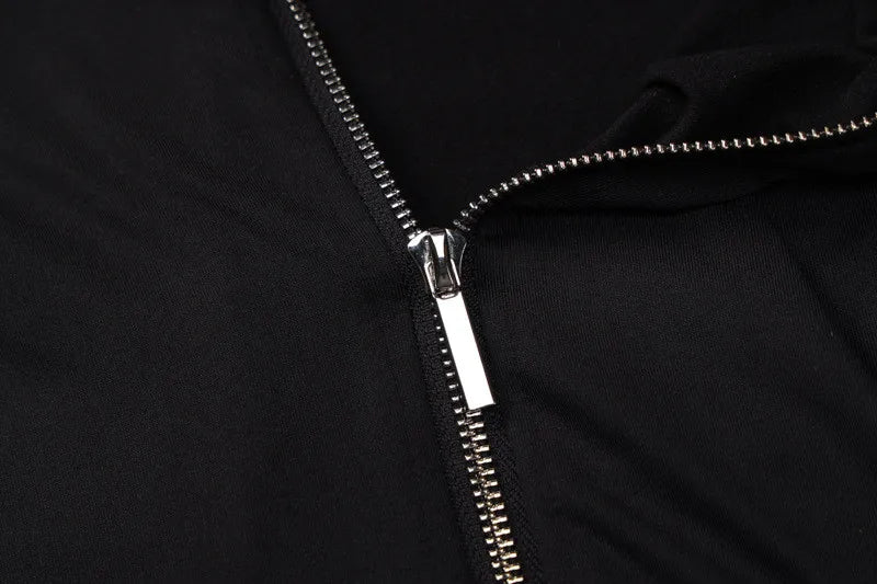 Sexy Slim Fit Long Sleeve Zipper Jumpsuit Women Casual Fitness Streetwear Skinny Overalls Y2K Style