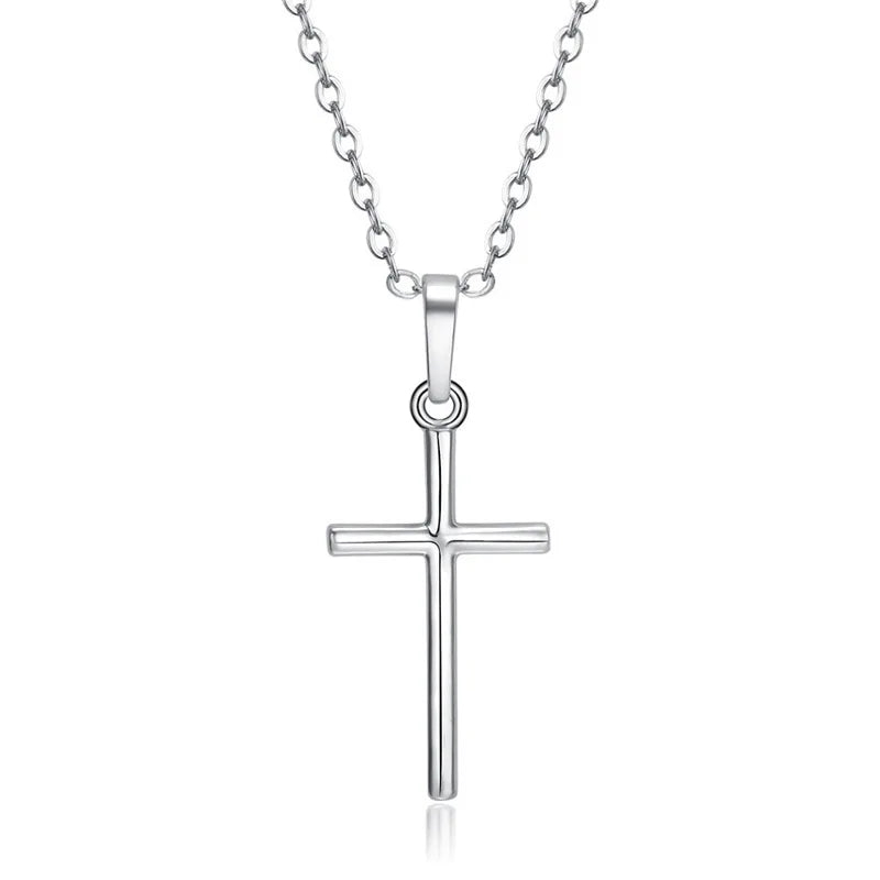 Hip Hop Fashion Cross Necklace for Women and Men with Crystal Zircon Jesus Pendant and Metal Chain Choker Jewelry Gift