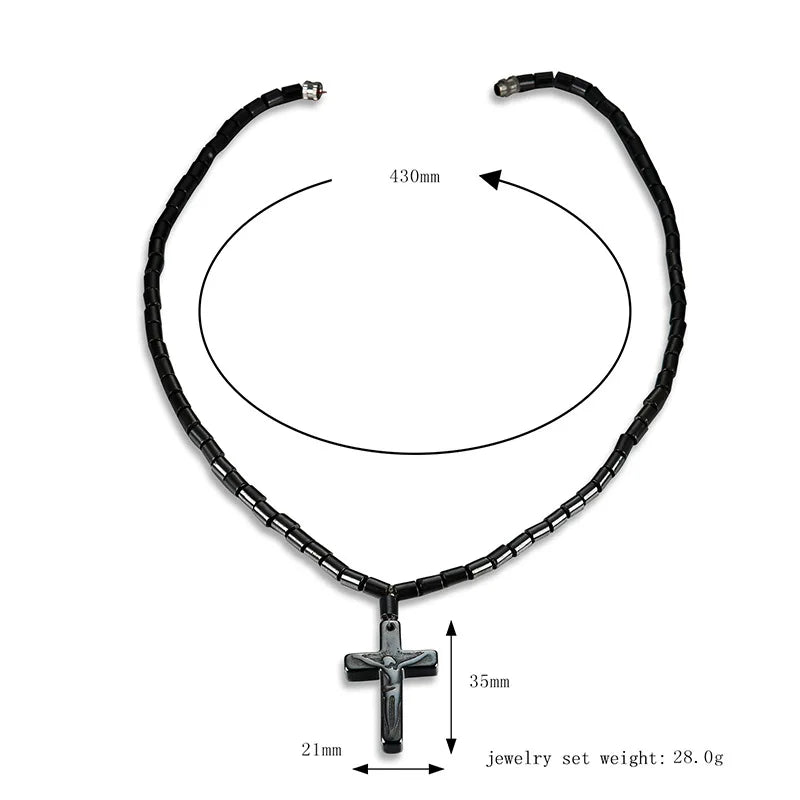 Hip Hop Fashion Cross Necklace for Women and Men with Crystal Zircon Jesus Pendant and Metal Chain Choker Jewelry Gift