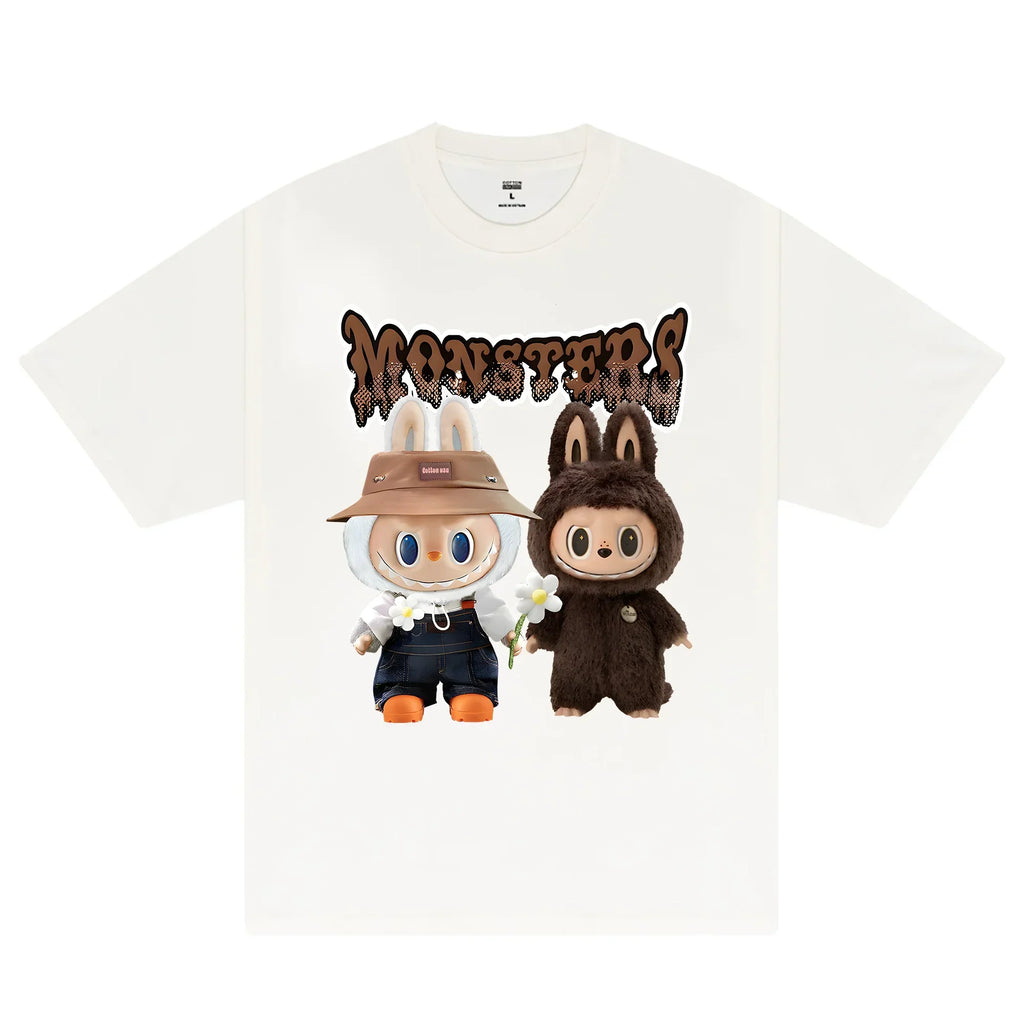 Y2K Anime Graphic Short Sleeve T-Shirt for Women Sexy Toy Girl Printed Top Casual Streetwear Tees