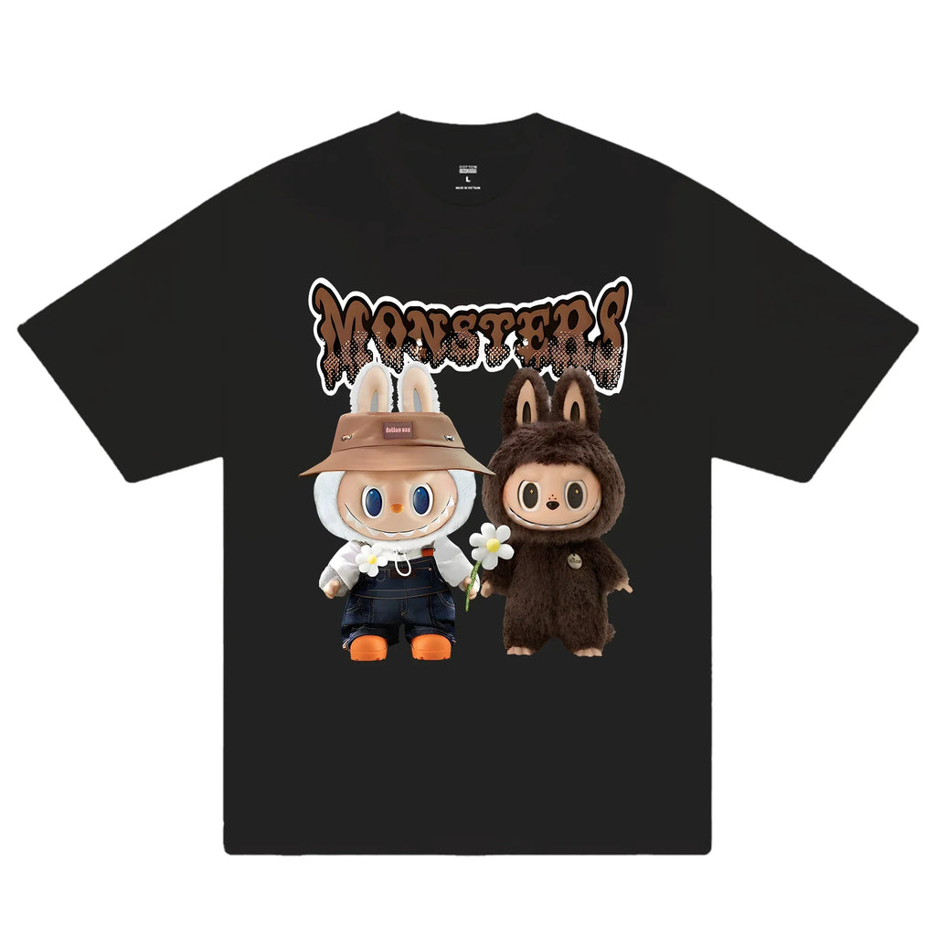 Y2K Anime Graphic Short Sleeve T-Shirt for Women Sexy Toy Girl Printed Top Casual Streetwear Tees