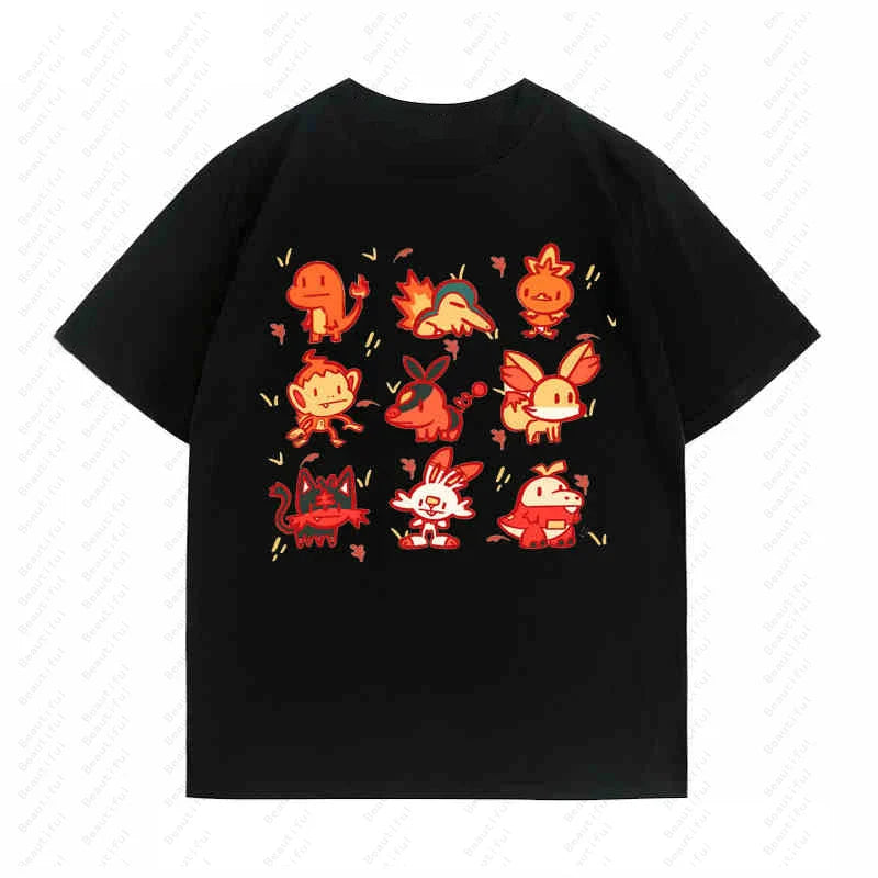 Classic Short-Sleeved Cotton T-Shirt Featuring Dream Royal Water Fire Grass Trio Design for Men and Women Summer Casual Wear