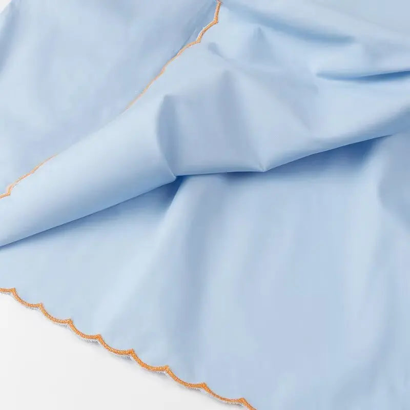 Women's Casual Elegant Retro Embroidered Strap Crop Top and Short Skirt Set