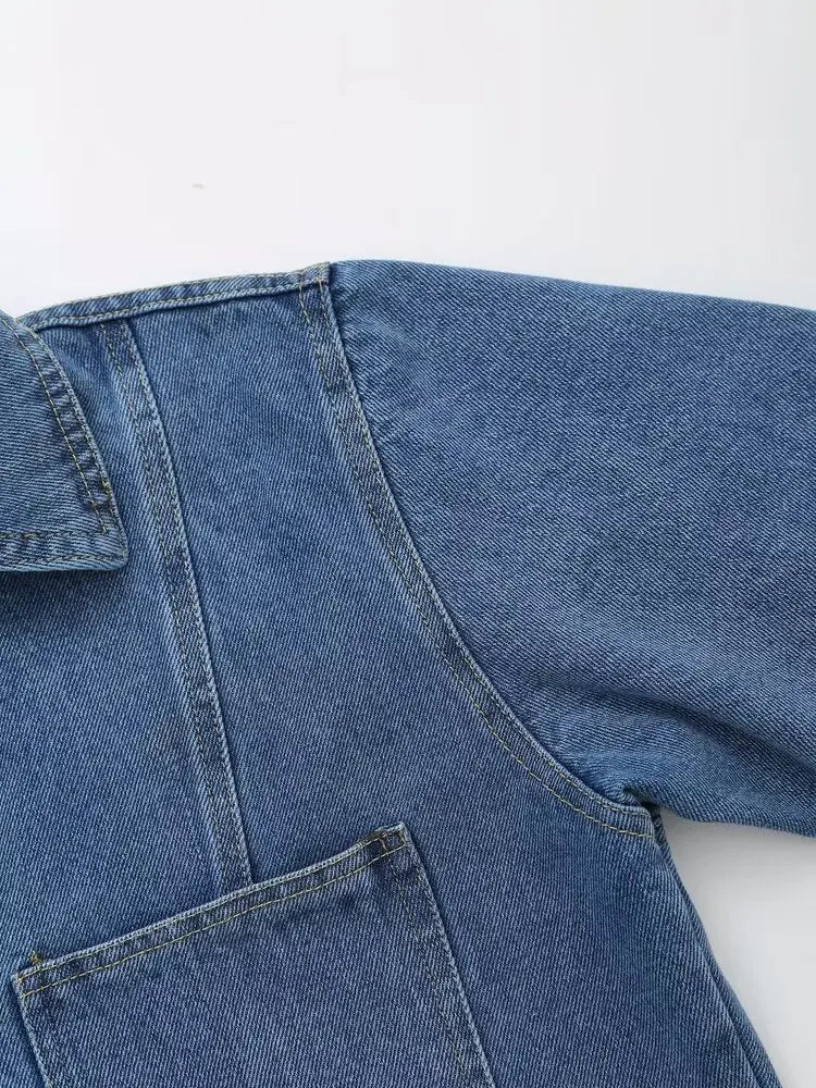 Chic Versatile Women's Casual Denim Shirt and Mini Skirt Set for Stylish Everyday Wear