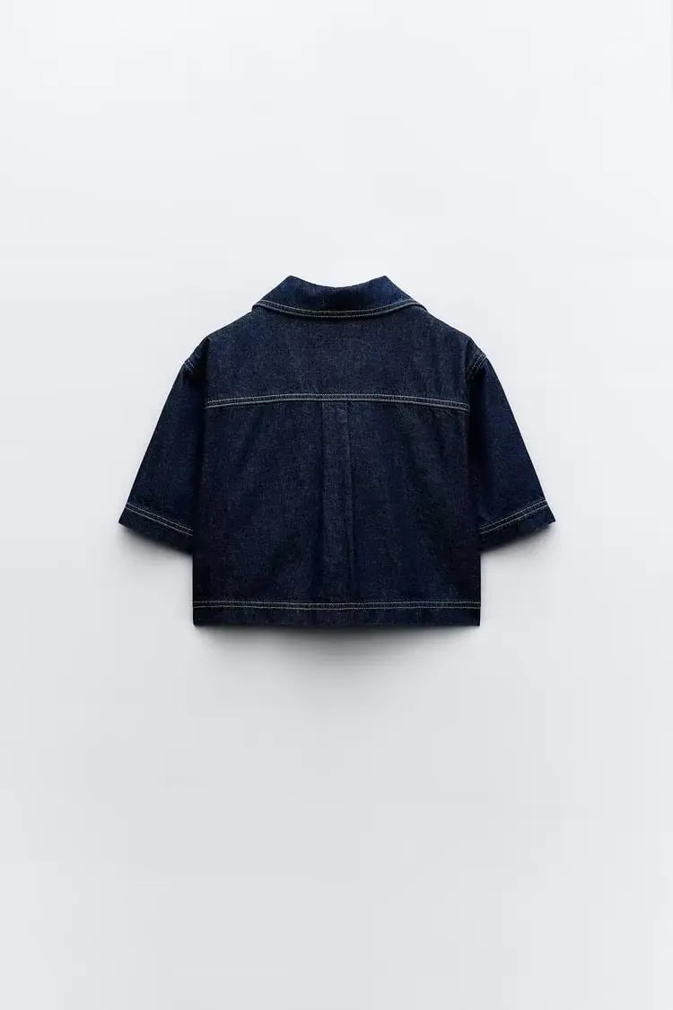 Chic Versatile Women's Casual Denim Shirt and Mini Skirt Set for Stylish Everyday Wear