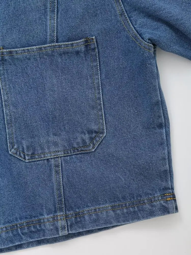 Chic Versatile Women's Casual Denim Shirt and Mini Skirt Set for Stylish Everyday Wear