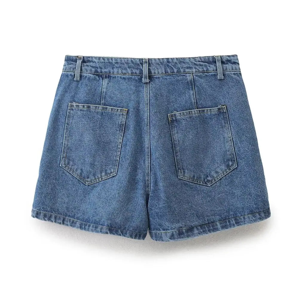 Chic Versatile Women's Casual Denim Shirt and Mini Skirt Set for Stylish Everyday Wear