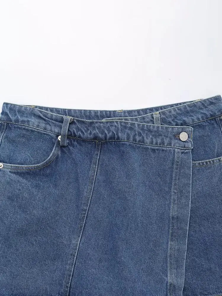 Chic Versatile Women's Casual Denim Shirt and Mini Skirt Set for Stylish Everyday Wear