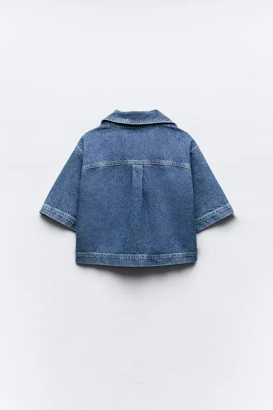 Chic Versatile Women's Casual Denim Shirt and Mini Skirt Set for Stylish Everyday Wear