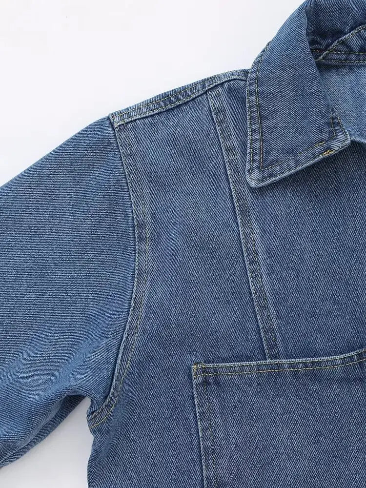 Chic Versatile Women's Casual Denim Shirt and Mini Skirt Set for Stylish Everyday Wear