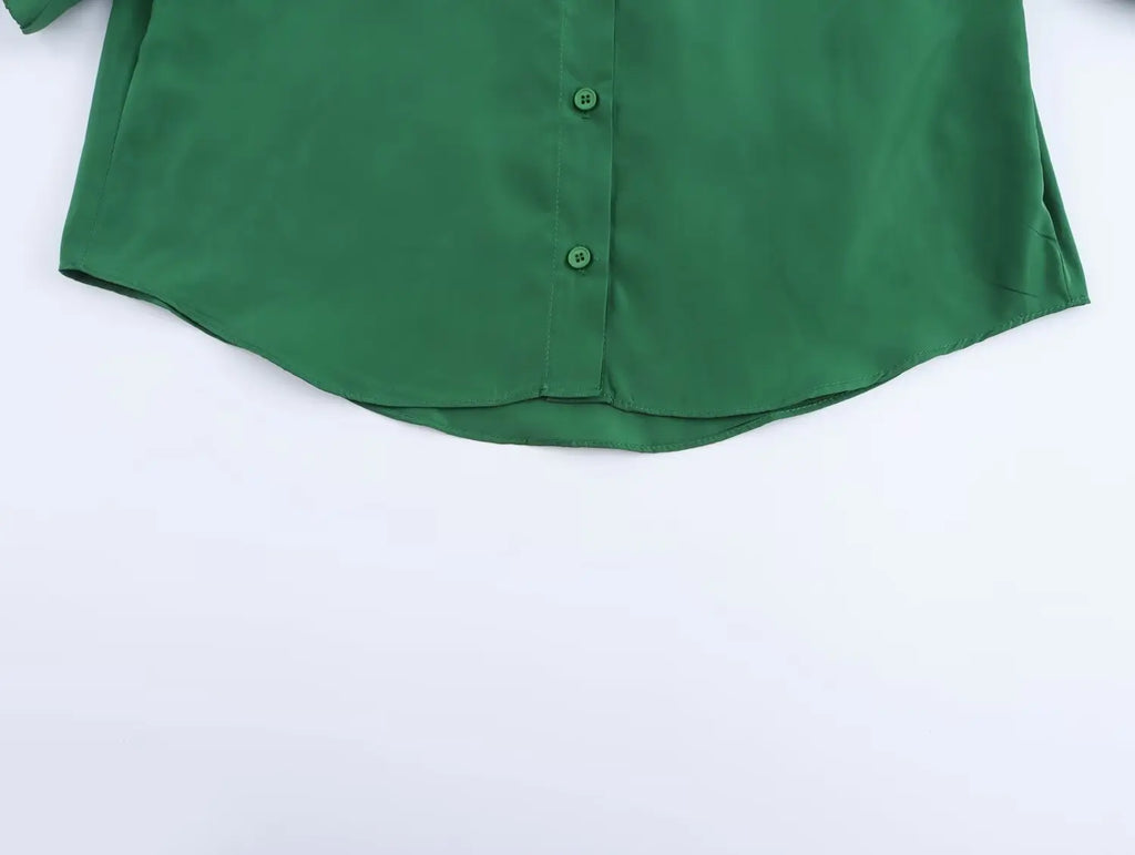 Women's Fashion Versatile Short Sleeve Collared Shirt and Long Dress Set with Elegant Design