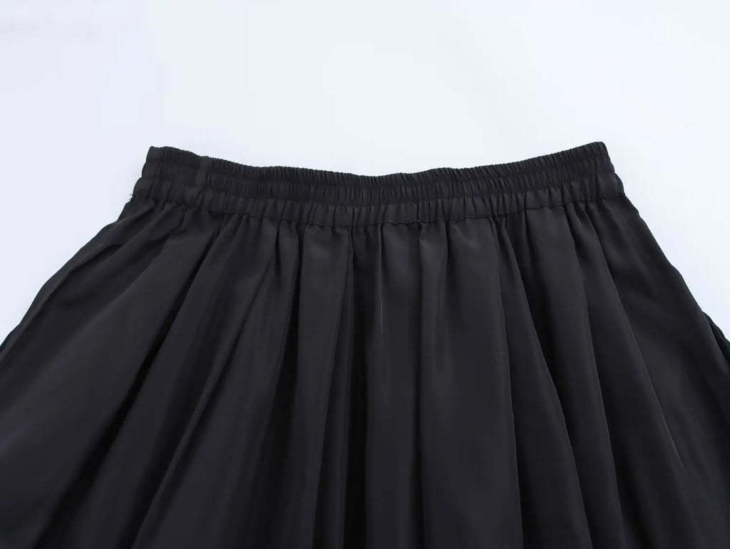 Women's Fashion Versatile Short Sleeve Collared Shirt and Long Dress Set with Elegant Design