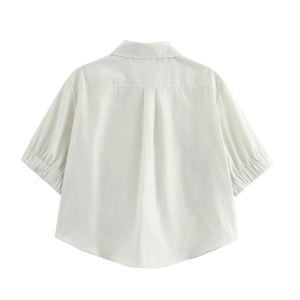 Women's Fashion Versatile Short Sleeve Collared Shirt and Long Dress Set with Elegant Design