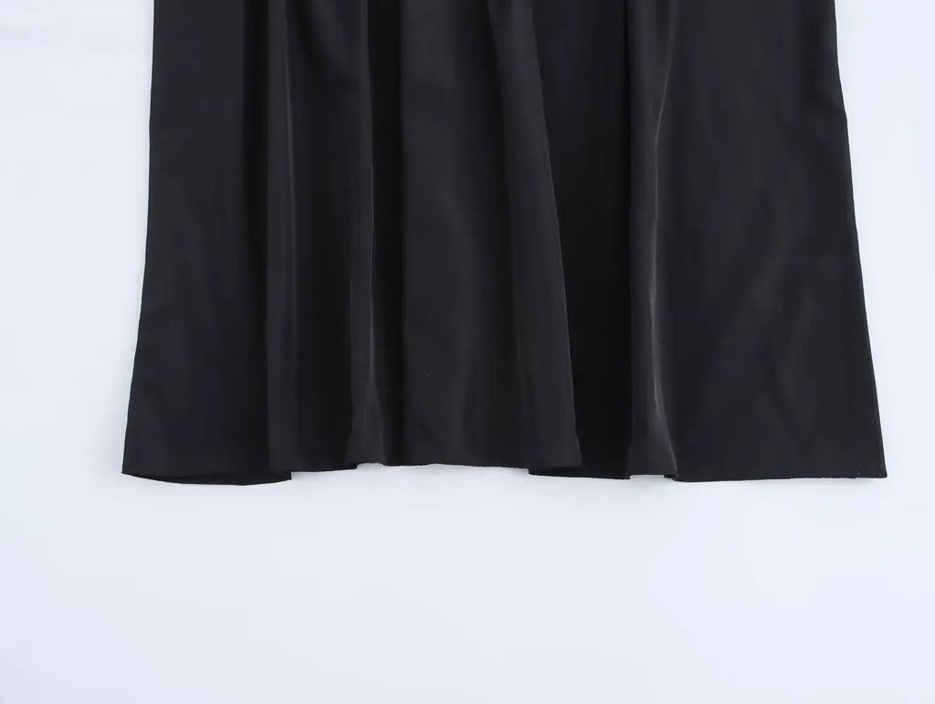 Women's Fashion Versatile Short Sleeve Collared Shirt and Long Dress Set with Elegant Design