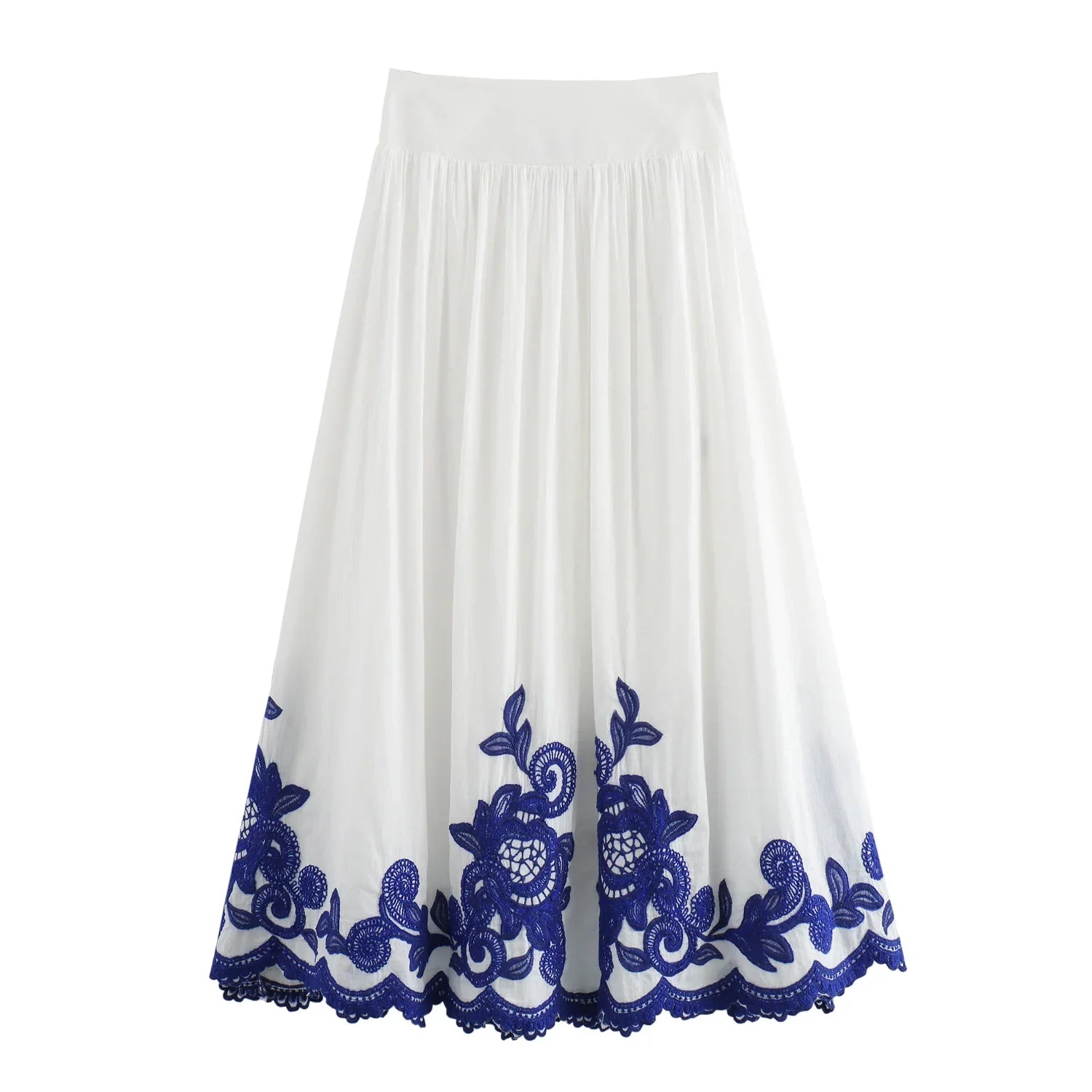 Casual Embroidered Contrast Shirt and Half Skirt Set for Women Stylish Autumn Outfit