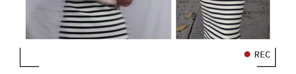 Striped Knitted Slim Sleeveless Dress for Women Casual Long Bodycon Holiday Wrap Sundress