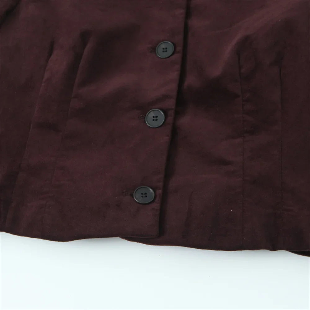 Elegant Velvet Long Sleeve Suit Jacket and Skirt Set for Women Casual Autumn and Winter Fashion Slimming Design