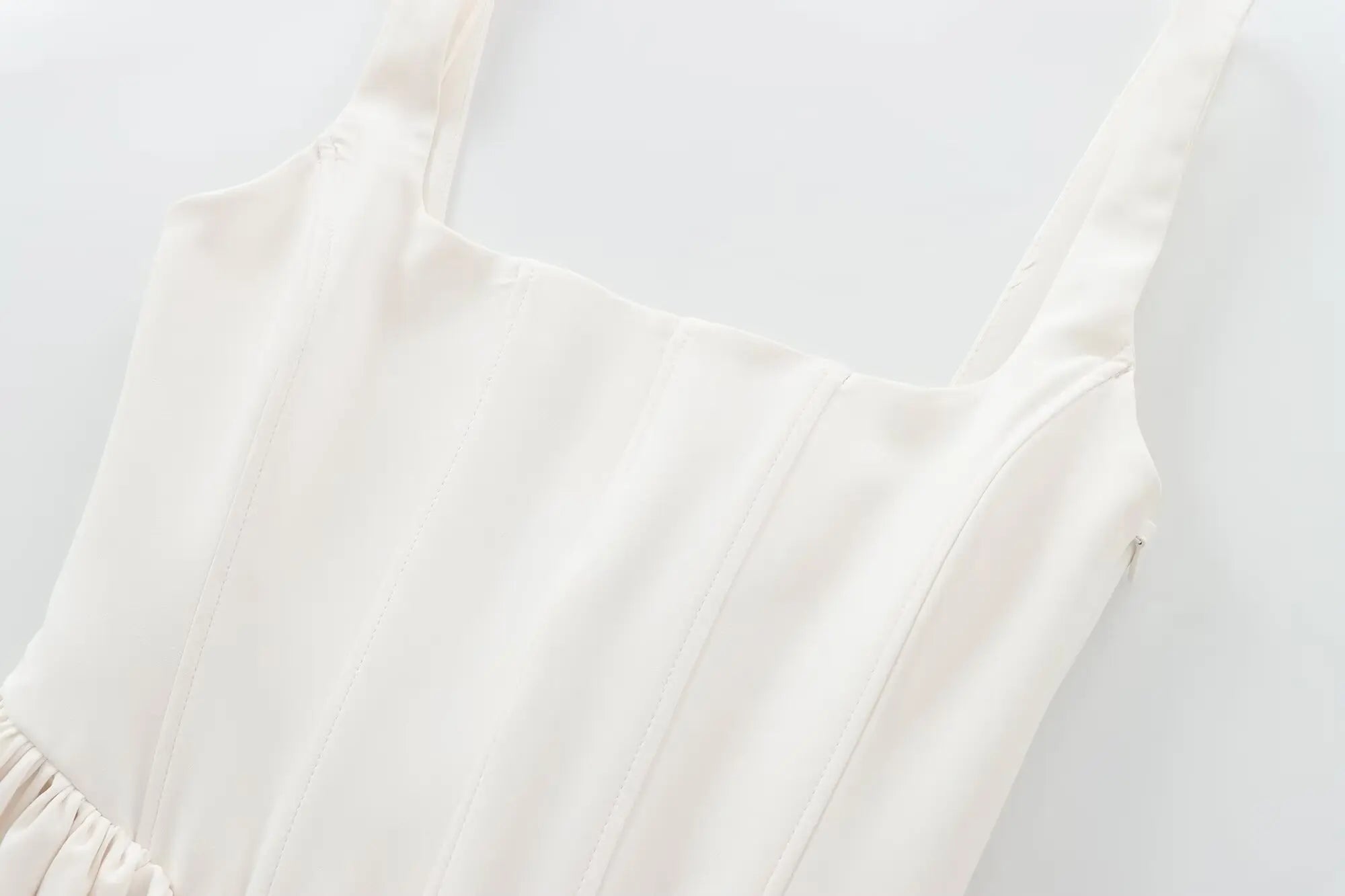 Chic Solid Sling Mini Dress for Women Square Collar Sleeveless Backless Evening Party Short Dress for Club and Night Out