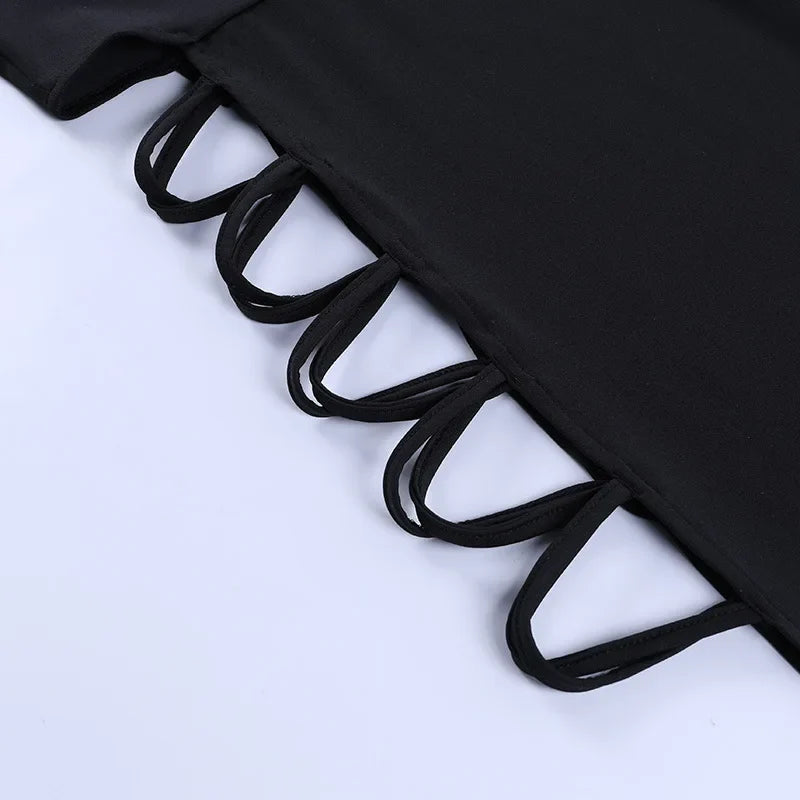 Elegant Black Sleeveless Bandage Dress for Women with Backless Tank Design, Sexy Skinny Fit for Club Parties and Summer Events