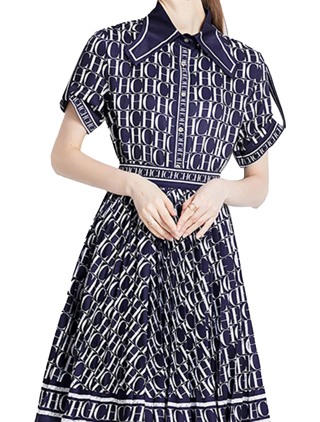 Women's Summer Dress Set Casual Short Sleeve Shirt with A-Line Pleated Skirt Stylish Two-Piece Outfit for Everyday Wear