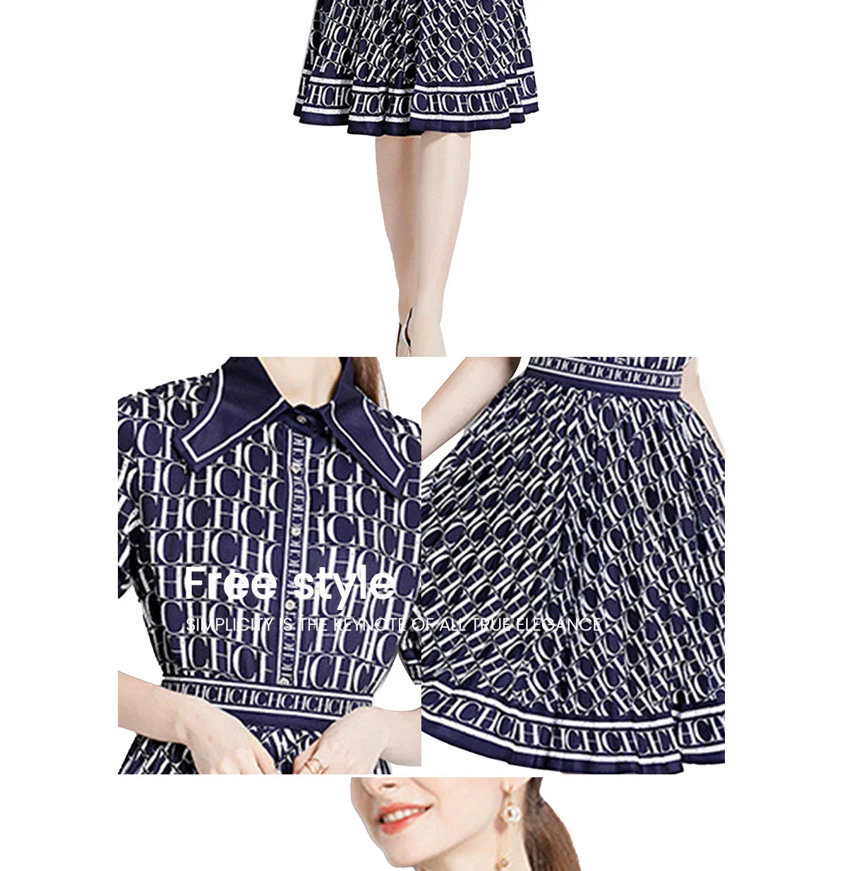 Women's Summer Dress Set Casual Short Sleeve Shirt with A-Line Pleated Skirt Stylish Two-Piece Outfit for Everyday Wear